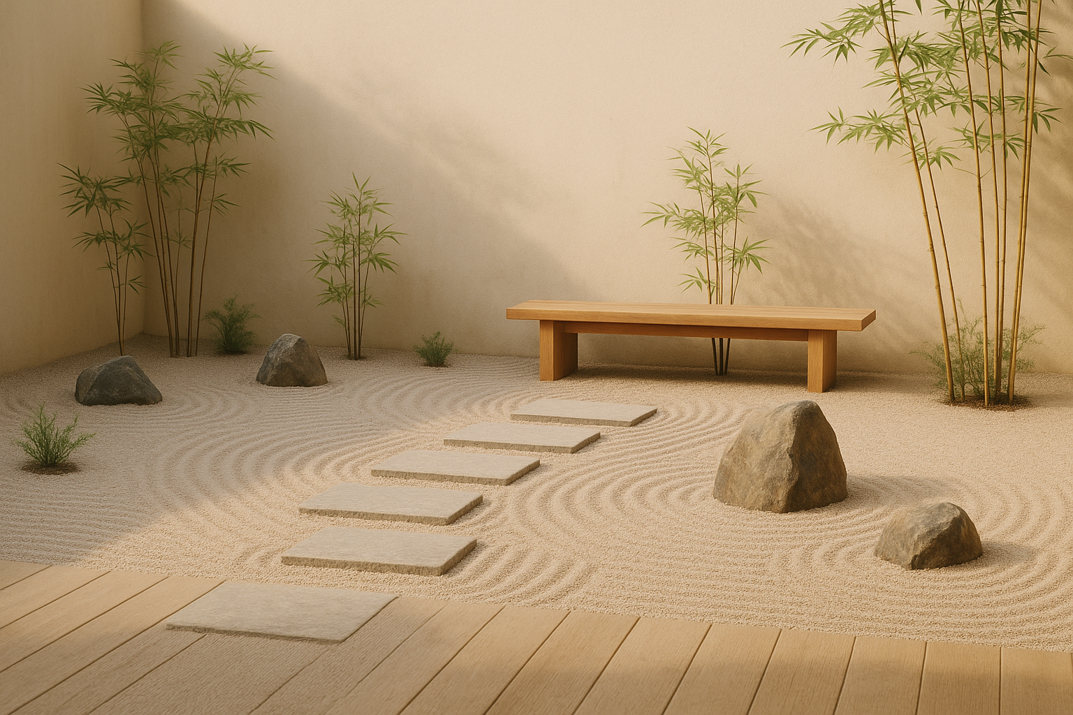 japandi minimalist garden