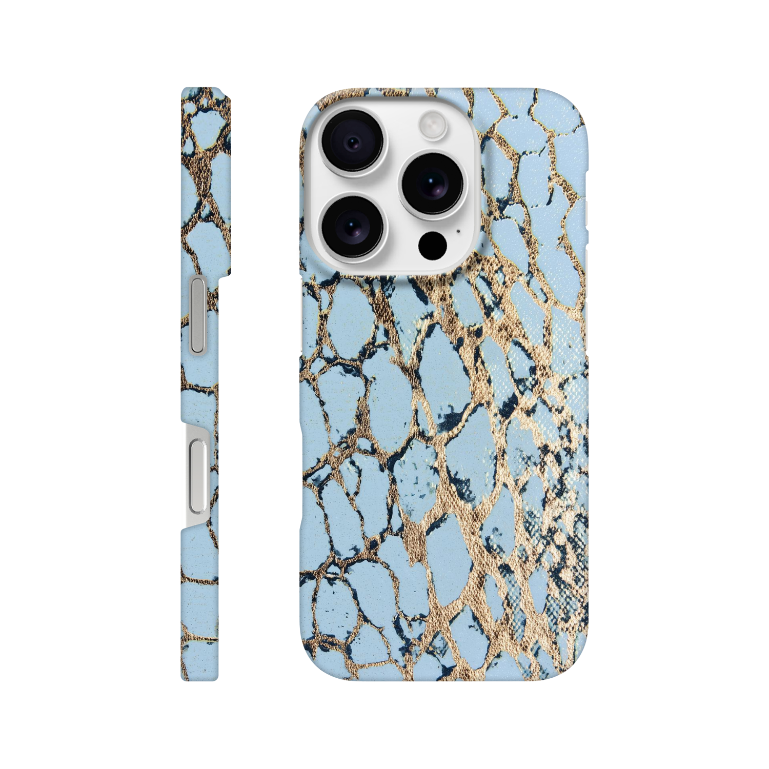 Blue Snake Skin Slim Case